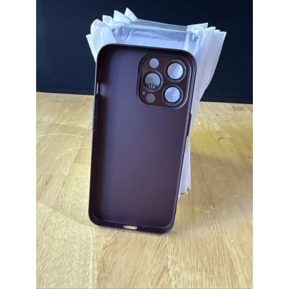 10x iPhone 13 Pro Wine Red Silicone Cases w Camera Lens Protection